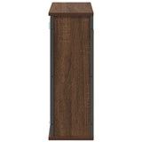 Bathroom Wall Cabinet with Mirror Brown Oak 60x21x60 cm 861901