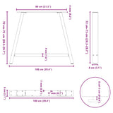Dining Table Legs A-Shaped 2 pcs 100x cm Steel 4012867