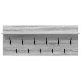 Wall-Mounted Coat Rack with Shelf Grey Sonoma 100 x 40 x 12 cm 874448