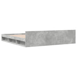 Bed Frame with Drawers without Mattress Concrete Grey 200x200 cm 3280723
