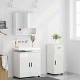 Bathroom Furniture Set with Drawer 3 pcs High Gloss White 3392957