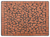 3 Piece Mosaic Bistro Set Ceramic Tile Terracotta 279412