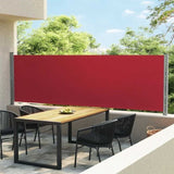 Patio Retractable Side Awning 140x600 cm Red 313372
