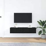 TV Cabinets 2 pcs Black Oak 60x31x25.5 cm Engineered Wood 861493