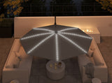 3 Cantilever Garden Parasol with Solar Powered Lights, Crank Handle & Cross Base, UPF 50, 360&deg T3398P323816