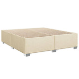 Box Spring Bed with Mattress Cream 180x200 cm Fabric 3285986