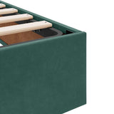 Storage Bed with Mattress Dark Green 120 x 200 cm Velvet 3370091