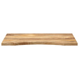 Desk Top with Curve 90x50x2.5 cm Solid Wood Rough Mango 370193