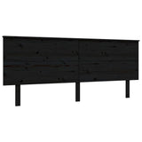Bed Frame without Mattress Black 200x200 cm Solid Wood Pine 3193425