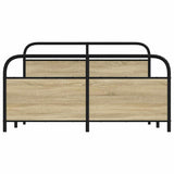 Metal Bed Frame without Mattress Sonoma Oak 150x200 cm King Size 3318650