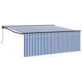 Retractable Awning Manual Blue and anthracite 400 x 300 cm 3330487