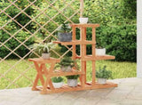 Flower Stand 95x25x96 cm Solid Wood Fir 362880