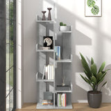 Book Cabinet Concrete Grey 48x25.5x140 cm Engineered Wood 808913