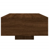 Coffee Table with LED Lights Brown Oak 85x55x31 cm 836615