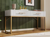 Dressing Table With 2 Drawers 75 Cm High ,Chest Drawers Bedroom Highboard White Sideboard Chest WF319173AAW