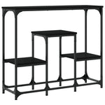 ZNTS Console Table Black 89.5x28x76 cm Engineered Wood 833383