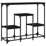 ZNTS Console Table Black 89.5x28x76 cm Engineered Wood 833383