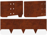 Lawn Edging 20 pcs 100 x 30 cm Steel Rusty 8008642
