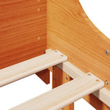 Bed Frame without Mattress Wax Brown 75x190 cm Small Single Solid Wood Pine 3323793