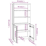 Highboard HAMAR Solid Wood Pine Honey Brown 3100930