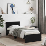 Bed Frame without Mattress with Headboard Black 75x190 cm Small Single 838660