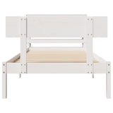 Bed Frame without Mattress White 90x200 cm Solid Wood Pine 3305795