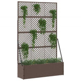 Garden Trellis Planter Brown 105 x 30 x 170 cm Metal 366620