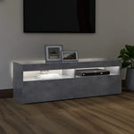 ZNTS TV Cabinet with LED Lights Concrete Grey 120x35x40 cm 804377