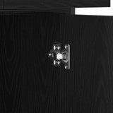 Sideboard with Drawer Black Oak 70 x 30 x 80 cm Engineered Wood 863159