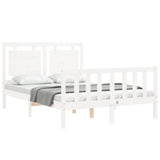Bed Frame without Mattress White 120x200 cm Solid Wood Pine 3192162