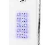 Shower Panel Unit Aluminium 20x44x130 cm White 142995