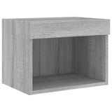 5 Piece TV Wall Units with LED Grey Sonoma Engineered Wood 3216695