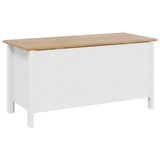 Storage Box HILL White and Honey Brown 90 x 40 x 45 cm 42025032