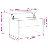 Coffee Table Brown Oak 80x50,5x41,5 cm Engineered Wood 819289