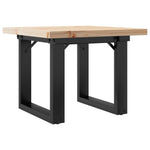 ZNTS Coffee Table O-Frame 40x40x35.5 cm Solid Wood Pine and Steel 3282724