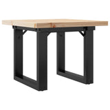 ZNTS Coffee Table O-Frame 40x40x35.5 cm Solid Wood Pine and Steel 3282724