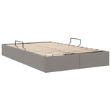 Storage Bed with Mattress Taupe 120 x 200 cm Fabric 3370007