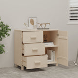 Sideboard HAMAR Honey Brown 90x40x80 cm Solid Pinewood 340428