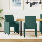 Dining Chairs 2 pcs Dark green 57 x 66 x 94 cm Fabric 42017812