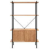 4-Tier Shelving Unit with Cabinet 80x40x130 cm Steel and Engineered Wood 336353
