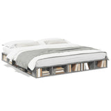 Bed Frame without Mattress Grey Sonoma 180x200 cm Super King 3280459