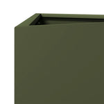 ZNTS Garden Planter Olive Green Triangular 30x26x75 cm Steel 851149