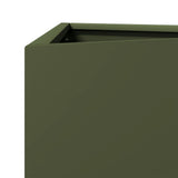 ZNTS Garden Planter Olive Green Triangular 30x26x75 cm Steel 851149