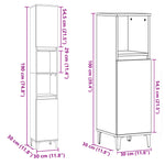 ZNTS 3 Piece Bathroom Furniture Set Sonoma Oak Engineered Wood 3307672