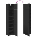 Slim Storage Cabinet Black 45x42.5x225 cm Engineered Wood 3281288