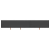 5-panel Wind Screen Fabric 600x80 cm Anthracite 47156