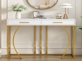 Console table, hallway table with 2 drawers, light luxury style side table, sofa table, 110x32x85 WF322522AAO