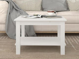 Coffee Table White 50x50x45 cm Solid Wood Pine 822278