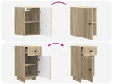3 Piece Bathroom Cabinet Set EDE Sonoma Oak Engineered Wood 3417740