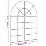 Wall Mirror Black 100x130 cm Arch Iron 3200613